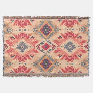 Southwestern Desert Geometric Pattern Throw Blanket