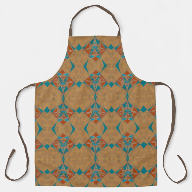Southwestern Desert Indian Star Man Design Art Apron (Front)