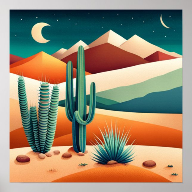 Southwestern Desert Moons Poster (Front)