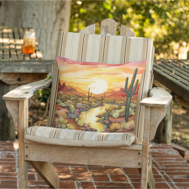 Southwestern Desert Outdoor Pillow (Chair)