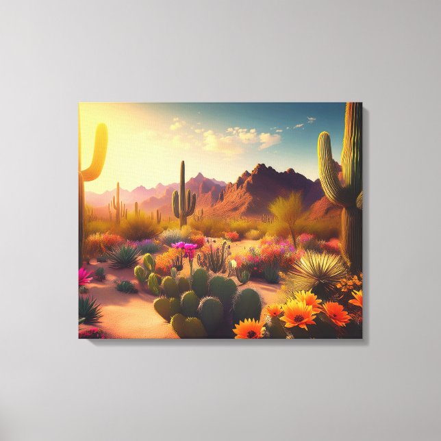 Southwestern Desert Stretched Canvas Print (Front)