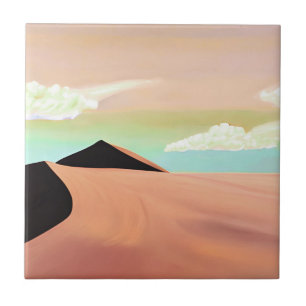 Southwestern Desert with Dunes Minimalist Art Tile