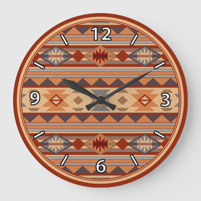 Southwestern Design Tan Large Clock (Front)