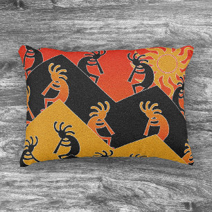 Southwestern Design Tribal Sunset Cactus Kokopelli Decorative Pillow