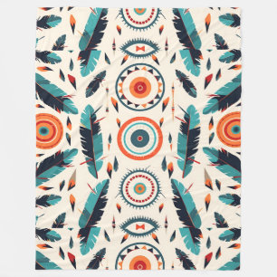 Southwestern Dreamcatcher Design Fleece Blanket