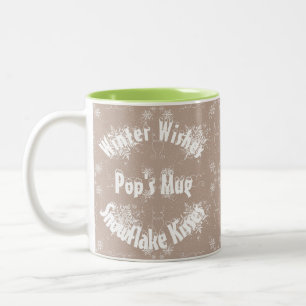 Southwestern Earthen Colour with Snowflakes Two-Tone Coffee Mug