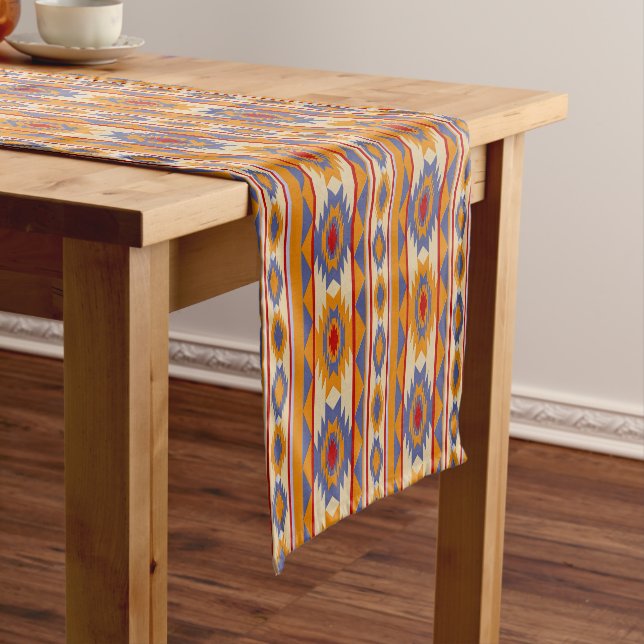 Southwestern ethnic geometric pattern. short table runner (In Situ)