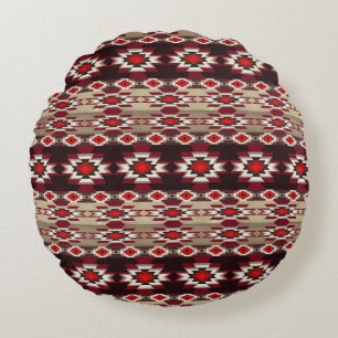 Southwestern ethnic native pattern round pillow