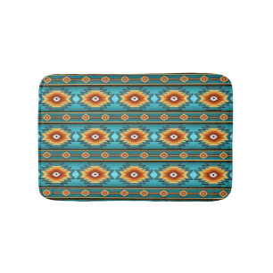 southwestern ethnic navajo pattern bath mat