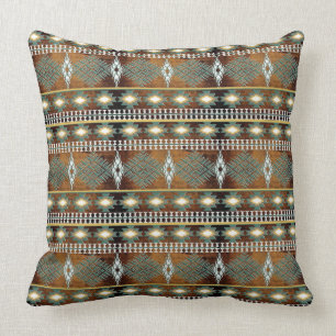 southwestern ethnic navajo pattern throw pillow