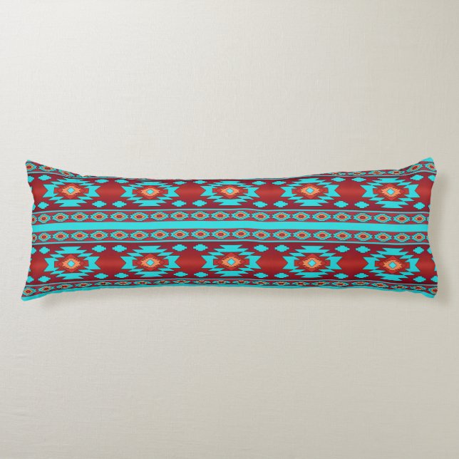 Southwestern ethnic tribal pattern. body pillow (Front)