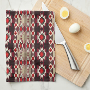 Southwestern ethnic tribal pattern.   kitchen towel