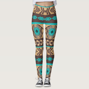 Southwestern ethnic tribal pattern. leggings
