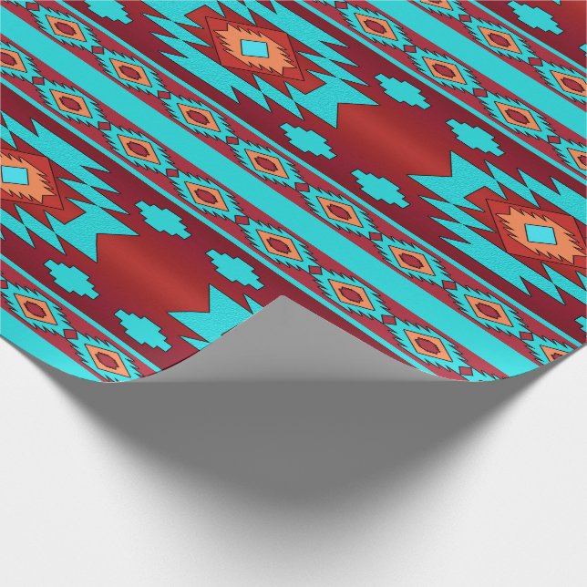 Southwestern ethnic tribal pattern. wrapping paper (Corner)