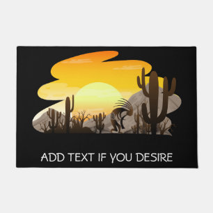 Southwestern Flute Playing Kokopelli Doormat
