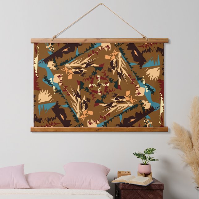 Southwestern Geometric Abstract Pattern Hanging Tapestry (Bedroom)