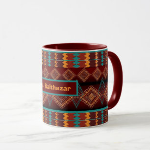 Southwestern geometric ethnic pattern mug
