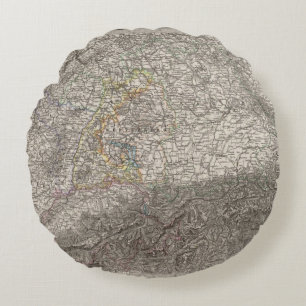 Southwestern Germany and Switzerland Round Pillow