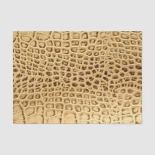 southwestern Gold brown Alligator Leather Tissue Paper