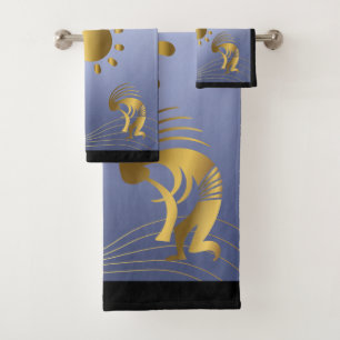 Southwestern Gold Kokopelli Towels