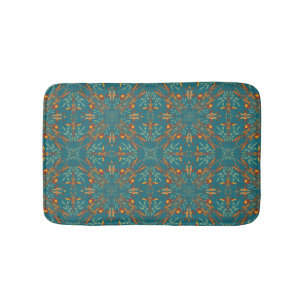 Southwestern Golden Sun Ray Colours Pattern Bath Mat