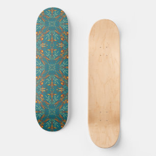Southwestern Golden Sun Ray Colours Pattern Skateboard