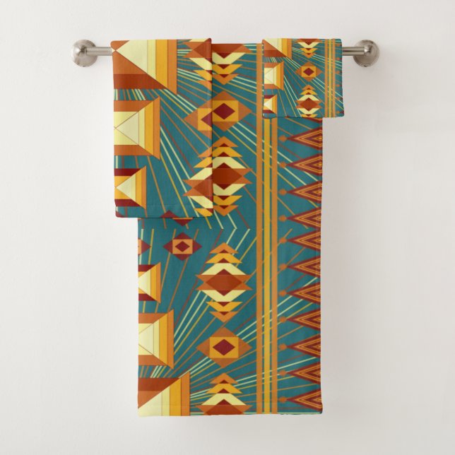 Southwestern Golden Sun Rays Design indien (En situation)