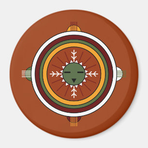 Southwestern Hopi Native American Sun Face Magnet