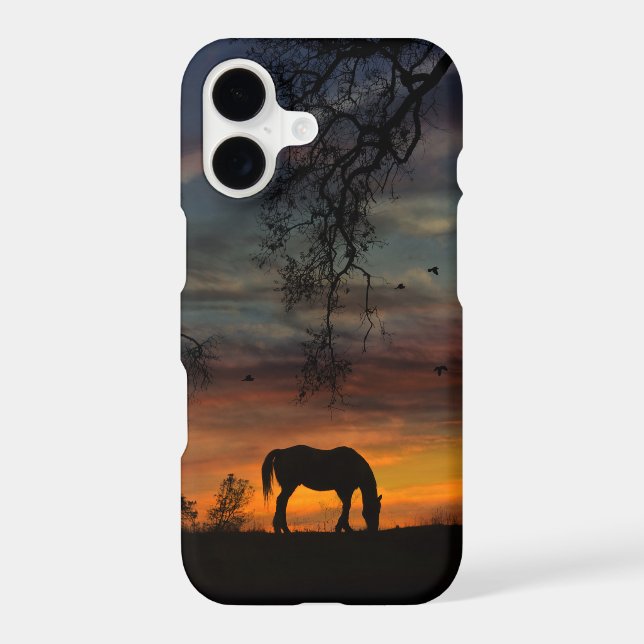 Southwestern Horse in Sunset Tough Phone Case (Back)