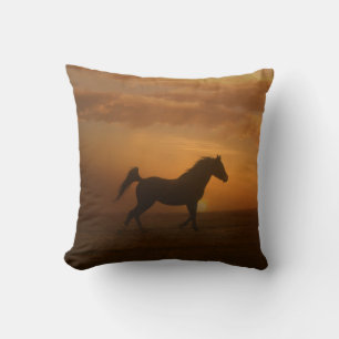Southwestern Horse in the Sunset Decor Pillow