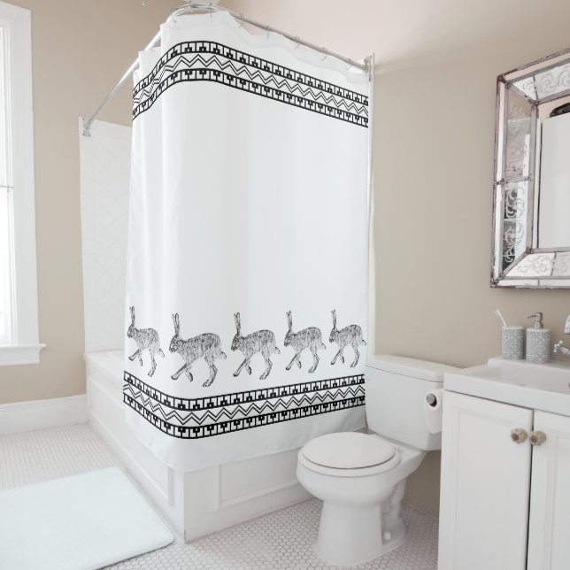 Southwestern Jackrabbit and Geometric Mountains (In Situ)