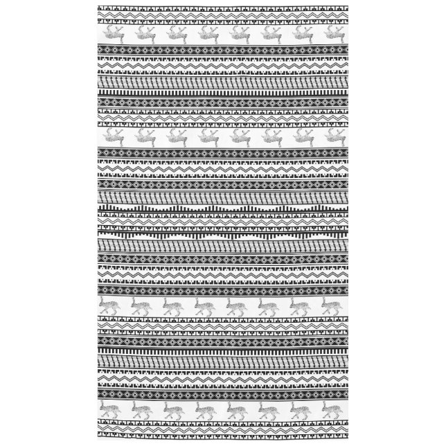 Southwestern Jackrabbit and Geometric Patterns Tablecloth (Front)