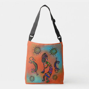 SOUTHWESTERN KOKOPELLI ART CROSSBODY BAG