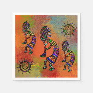 SOUTHWESTERN KOKOPELLI ART NAPKIN