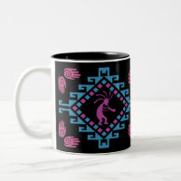 Southwestern Kokopelli Two-Tone Coffee Mug