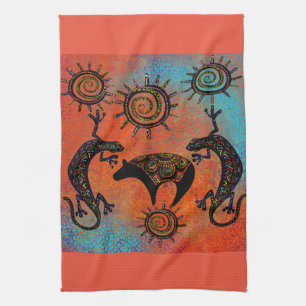 SOUTHWESTERN LIZARD ART KITCHEN TOWEL