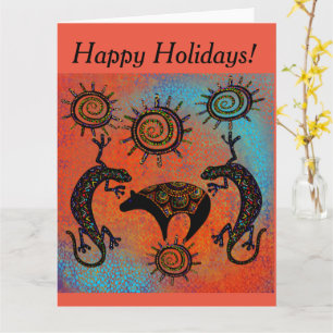 SOUTHWESTERN  LIZARD BEAR  ART    CARD