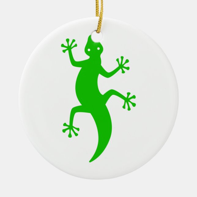 Southwestern Lizard Ceramic Ornament (Front)