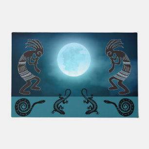 Southwestern Moon Sun Kokopelli Doormat