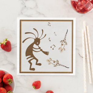 Southwestern Music Desert Kokopelli Napkins