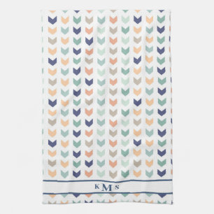 Southwestern Native-American Arrow Monogram Kitchen Towel