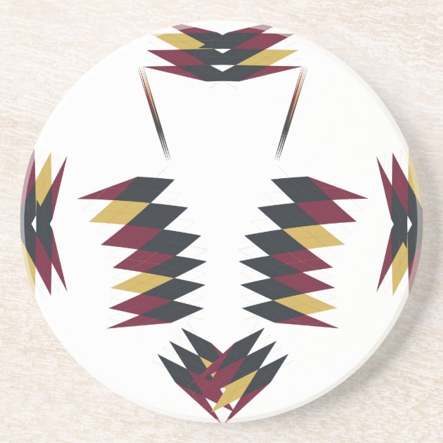 Southwestern Native Art Pattern Coaster (Front)