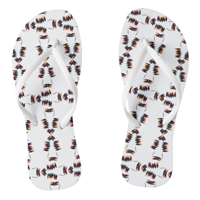 Southwestern Native Pattern Flip Flops (Footbed)