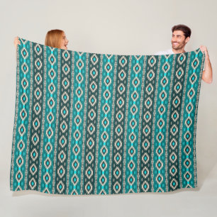 Southwestern navajo ethnic tribal pattern. fleece blanket