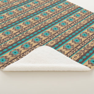 Southwestern navajo ethnic tribal pattern. sherpa blanket