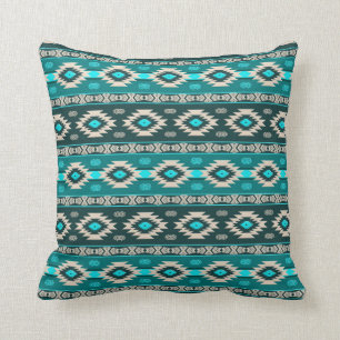 Southwestern navajo ethnic tribal pattern. throw pillow