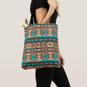 Southwestern navajo ethnic tribal pattern. tote bag