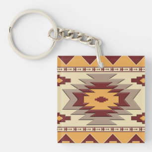 Southwestern navajo tribal pattern. keychain