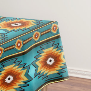 Southwestern navajo tribal pattern tablecloth