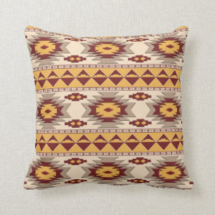 Southwestern navajo tribal pattern throw pillow